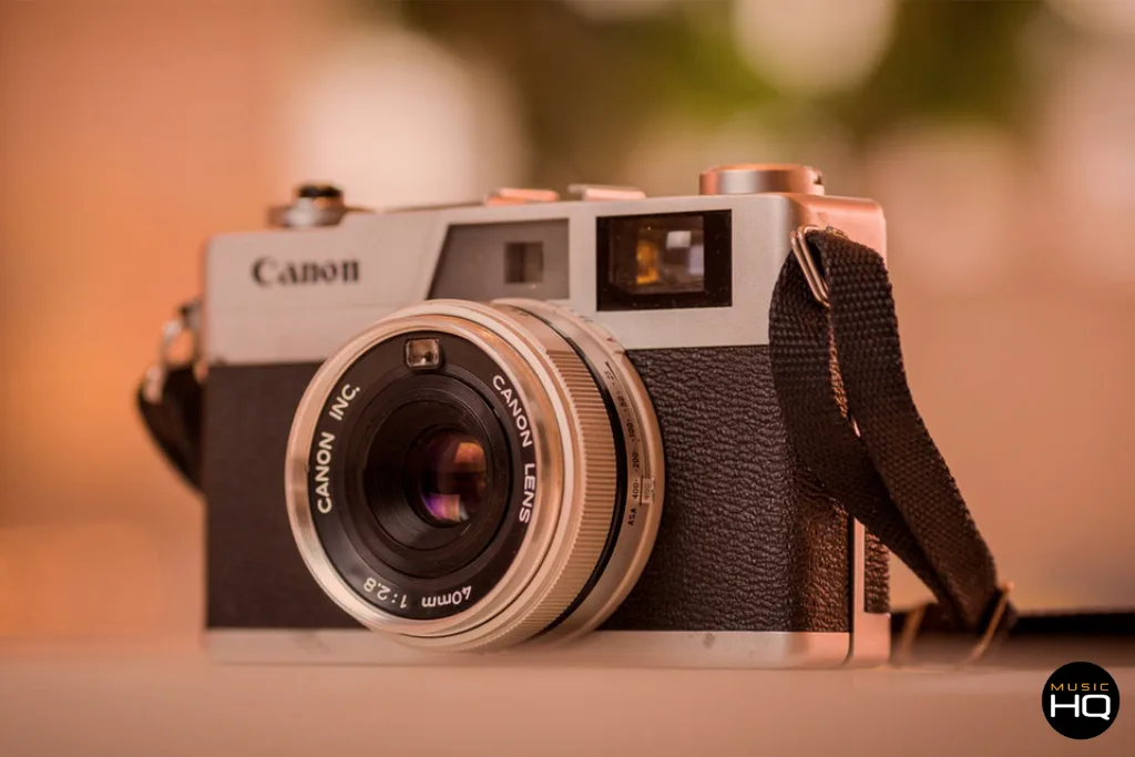 Retro canon camera for capturing south wales weddings
