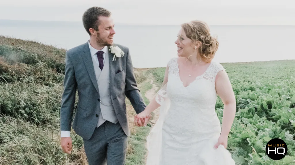 Bride and Groom beach rosedew farm