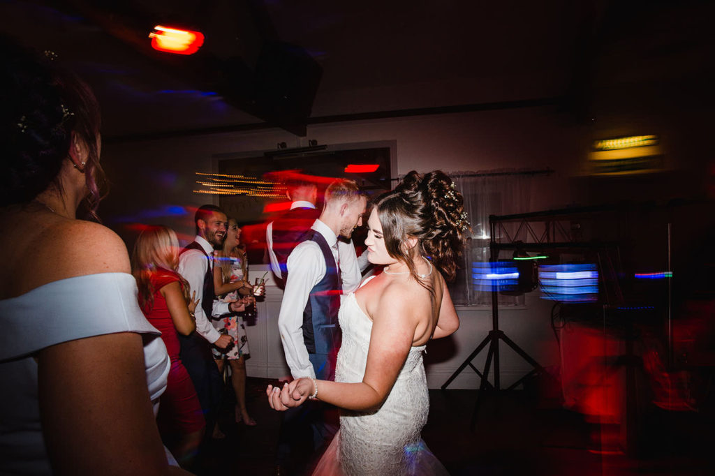 bride groom dancing